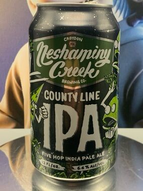 Vintage Beer Can County Line IPA Neshaminy Creek Five Hop India Pale Ale Empty